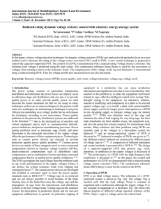 1 Reduced-rating dynamic voltage restorer control with a battery