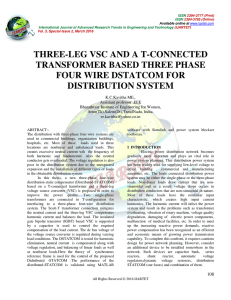 three-leg vsc and a t-connected transformer based three