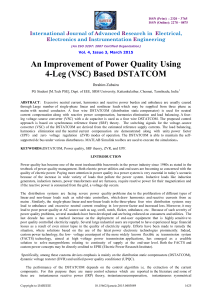 An Improvement of Power Quality Using 4-Leg (VSC)