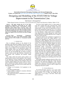 Designing and Modelling of the STATCOM for Voltage