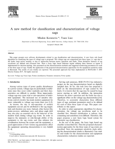 A new method for classification and characterization of voltage sags