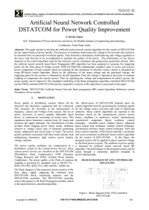 Artificial Neural Network Controlled DSTATCOM for