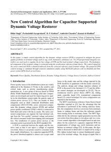 New Control Algorithm for Capacitor Supported Dynamic Voltage