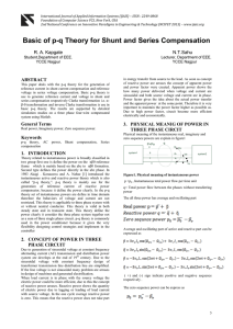 Basic of p-q Theory for Shunt and Series Compensation