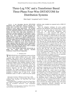 Three-Leg VSC and a Transformer Based Three-Phase Four