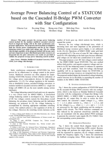 Average Power Balancing Control of a STATCOM based on the