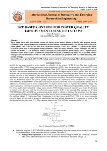 srf based control for power quality improvement using d-statcom