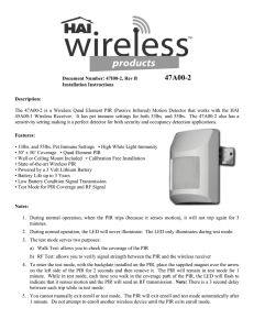 Model 47A00-2 Wireless PIR Motion Detector