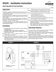 RC845 - Installation Instructions