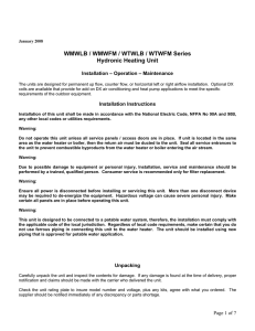 Air Handler Heating Manual  - Williamson