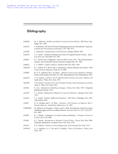 Bibliography - Control and Dynamical Systems