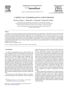 A global view of graduate process control education