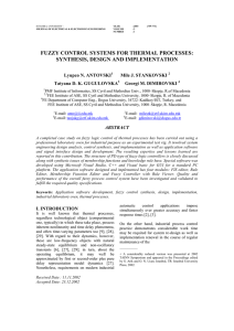 fuzzy control systems for thermal processes