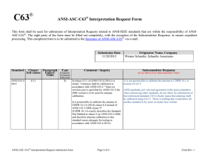 CISPR or ANSI Antenna Calibration