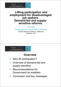 Lifting participation and employment for disadvantaged job seekers