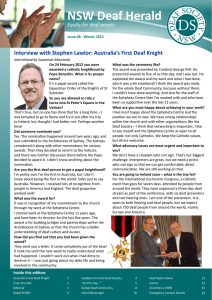 NSW Deaf Herald - The Deaf Society of NSW