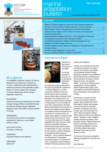 Recognising environmental stewardship. Marine Adaptation Bulletin