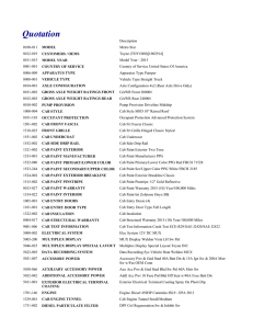 Chassis Line Sheet