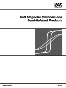 Soft Magnetic Materials and Semi-finished