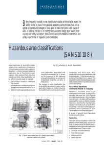 Hazardous area classifications (SANS10108)