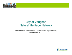 City of Vaughan Natural Heritage Network