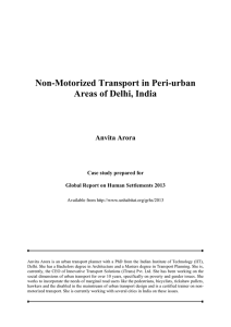 Non-Motorized Transport in Peri-urban Areas of Delhi - UN