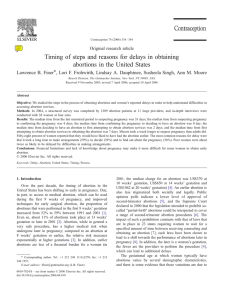 Timing of steps and reasons for delays in obtaining abortions in the