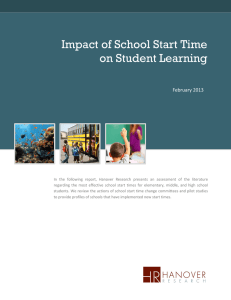 Impact of School Start Time on Student Learning