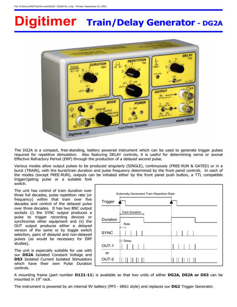 Digitimer Train/Delay Generator