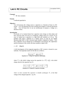 Lab 6: RC Circuits