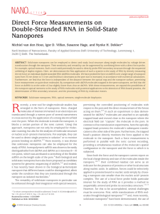 Direct Force Measurements on Double-Stranded RNA in Solid