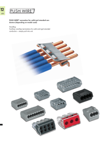 PUSH WIRE® connection for solid and stranded con
