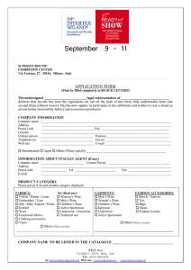 Exhibitors application form
