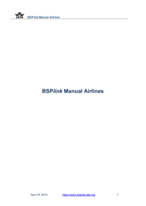 BSPlink Manual Airlines