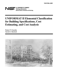 Uniformat II Elemental Classification for Building Specifications, Cost