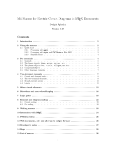 M4 Macros for Electric Circuit Diagrams in LATEX Documents