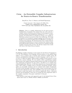 Cetus – An Extensible Compiler Infrastructure for Source-to