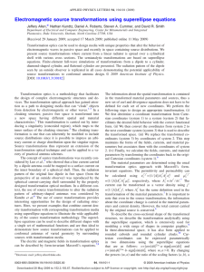 Electromagnetic source transformations using