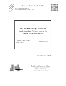 The Nestor library: a tool for implementing Fortran source to source