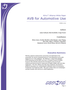 AVB for Automotive Use
