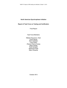Report of Task Force on Testing and Certification Final Report
