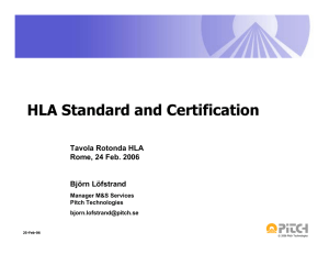 HLA Standard and Certification