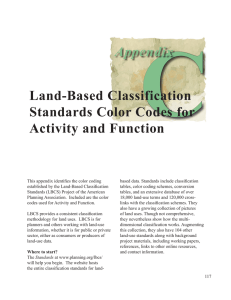 CAppendix Land-Based Classification Standards Color Codes for