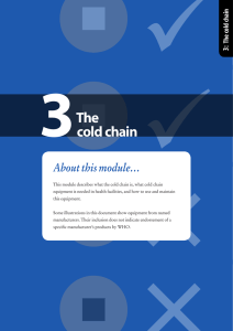 Module 3: The cold chain - WHO Vaccine Safety Basics