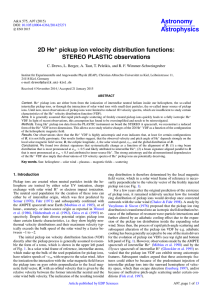 2D He+ pickup ion velocity distribution functions: STEREO PLASTIC
