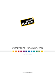 export price list - march 2014