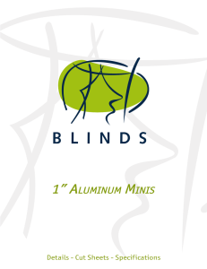 1" Aluminum Blind - Brochure