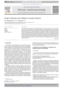 Design verification and validation in product lifecycle