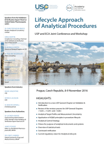 Lifecycle Approach of Analytical Procedures