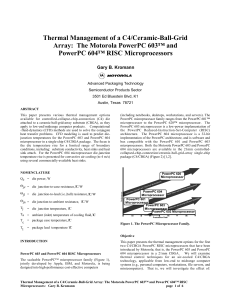 Thermal Management of a C4/Ceramic-Ball